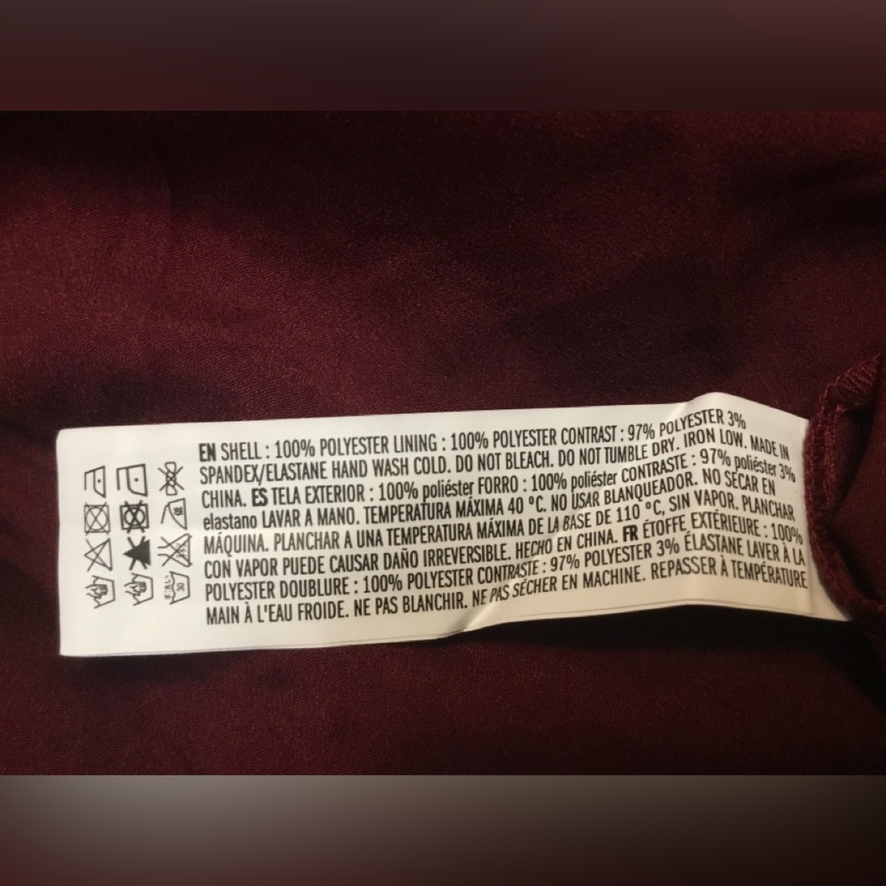 English Factory Burgundy Maxi Dress with Tie Sleeves - Picture 10 of 13